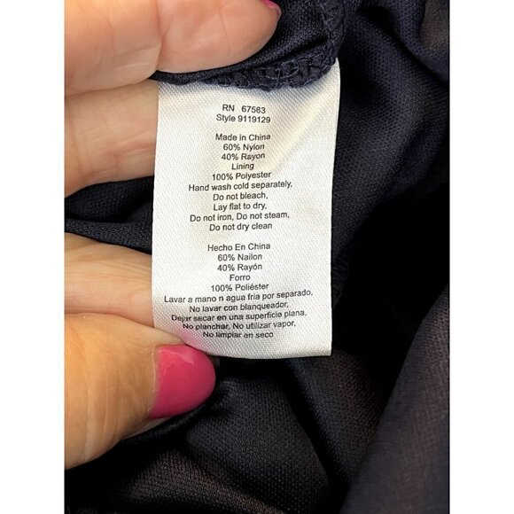 Women's SL Fashions Navy Blue Sequin Evening, Cocktail, MOB Dress Size 16 - Picture 4 of 9